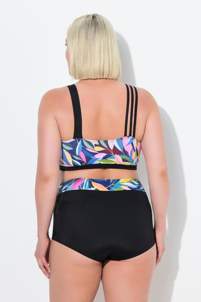 Damskie Bikini liście miękkie miseczki potrójne ramiączko z recyklingu