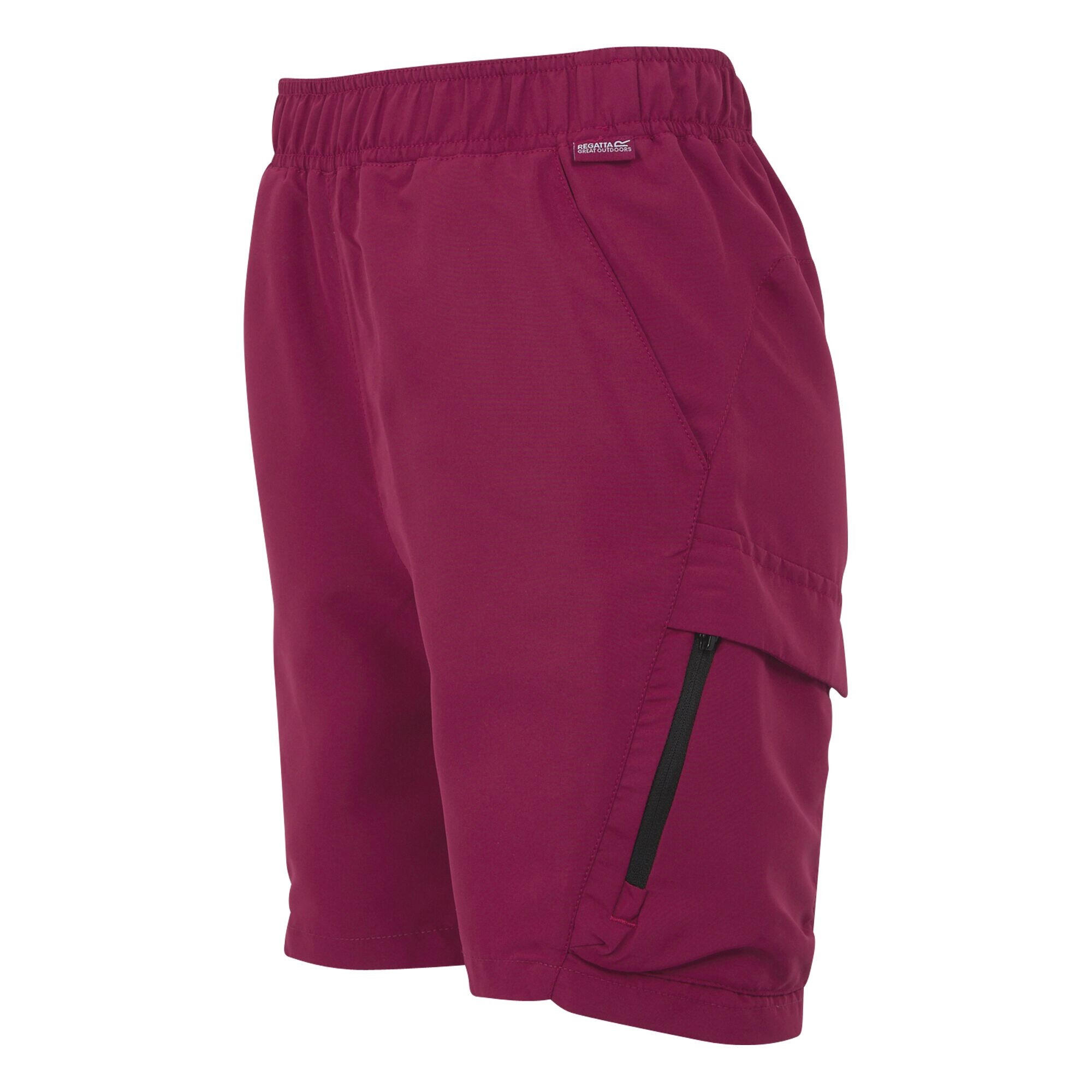 Short Uni Élastiqué SORCER Enfant (Bordeaux) 3/4