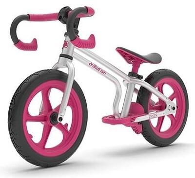 Bicicletta di equilibrio rosa Chillafish Fixie per bambini