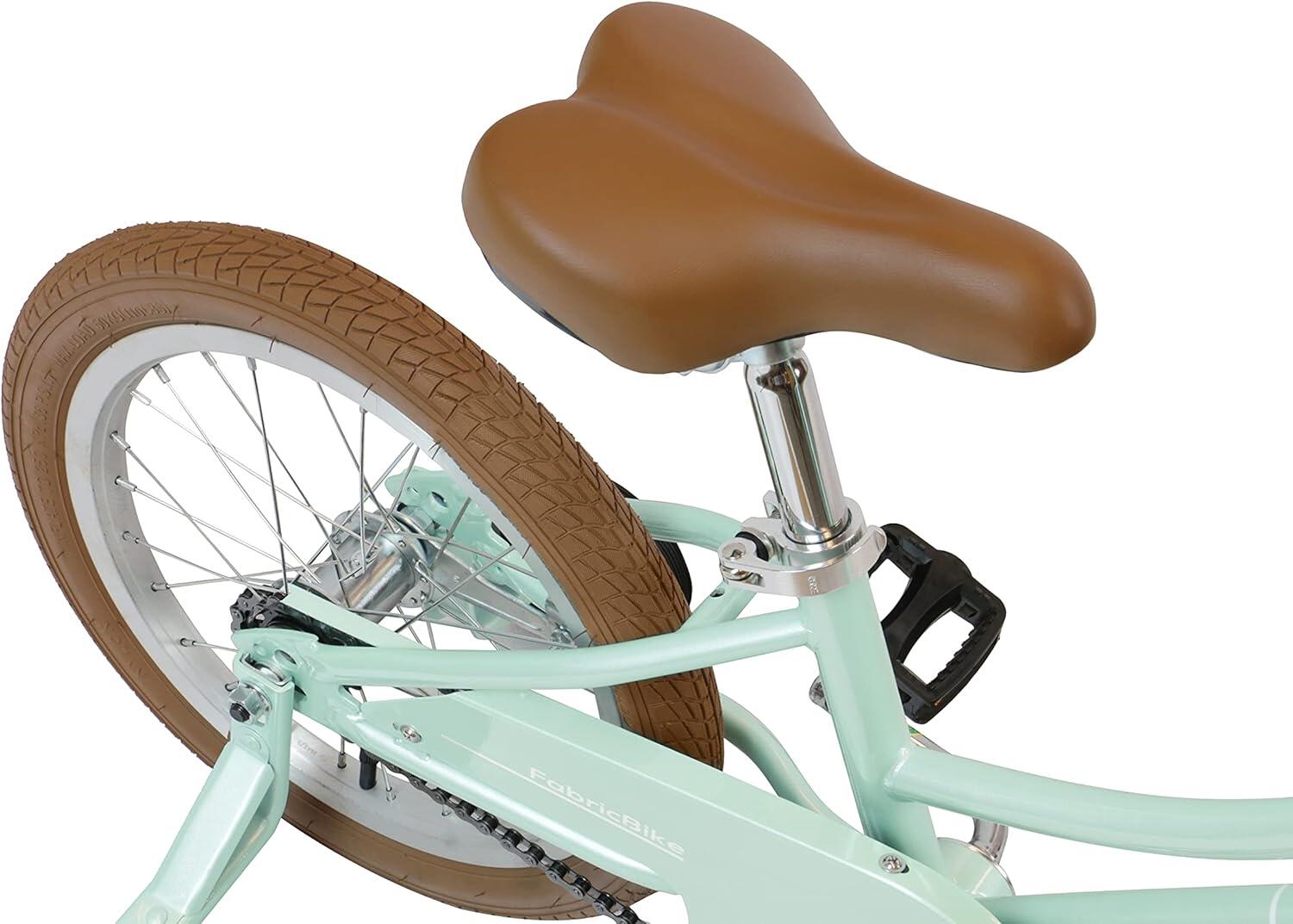 FABRICBIKE Kids Classic- Vélo à pédales 16" pour enfants, 3-7 ans. Green 7/7