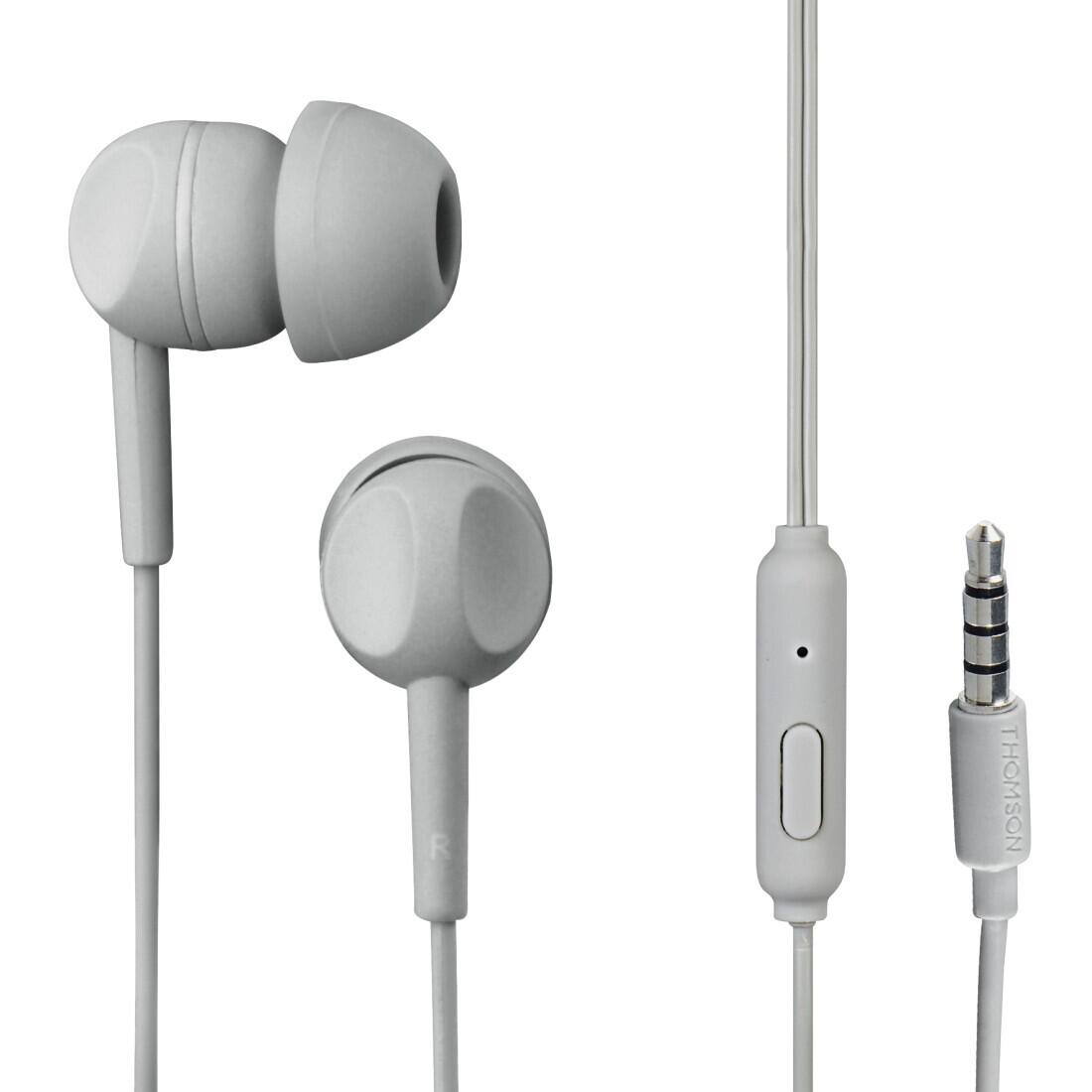 THOMSON THOMSON Kopfhörer EAR3005GY, In-Ear, Mikrofon, grau
