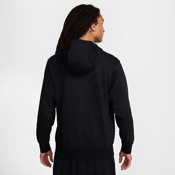 Nike Sportswear Felpa con Cappuccio Uomo, Nero (Black/Black/White), XL 2/4