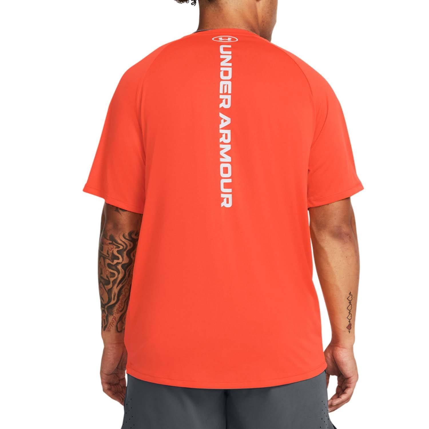 Mens Tech Reflective ShortSleeved TShirt (Orange) 4/4