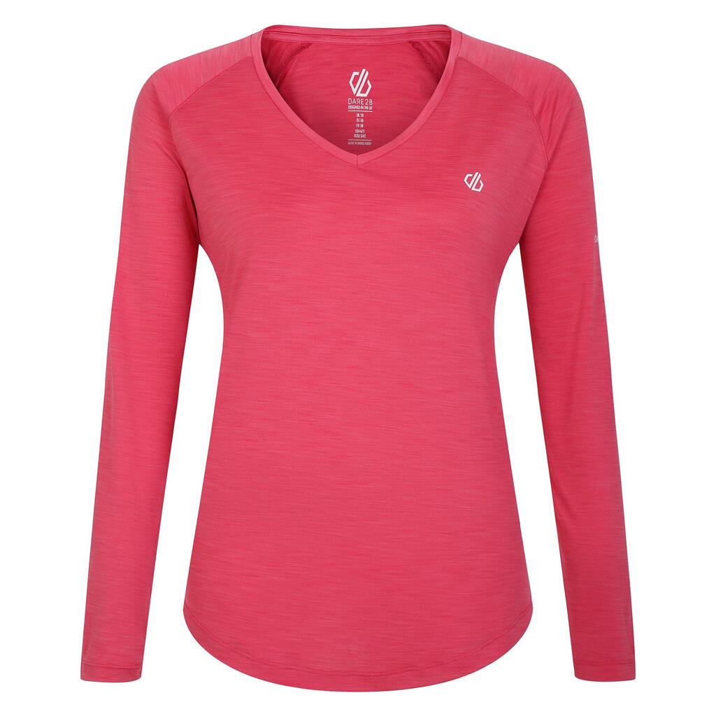 Womens/Ladies Discern Long Sleeve TShirt (Sorbet Pink)