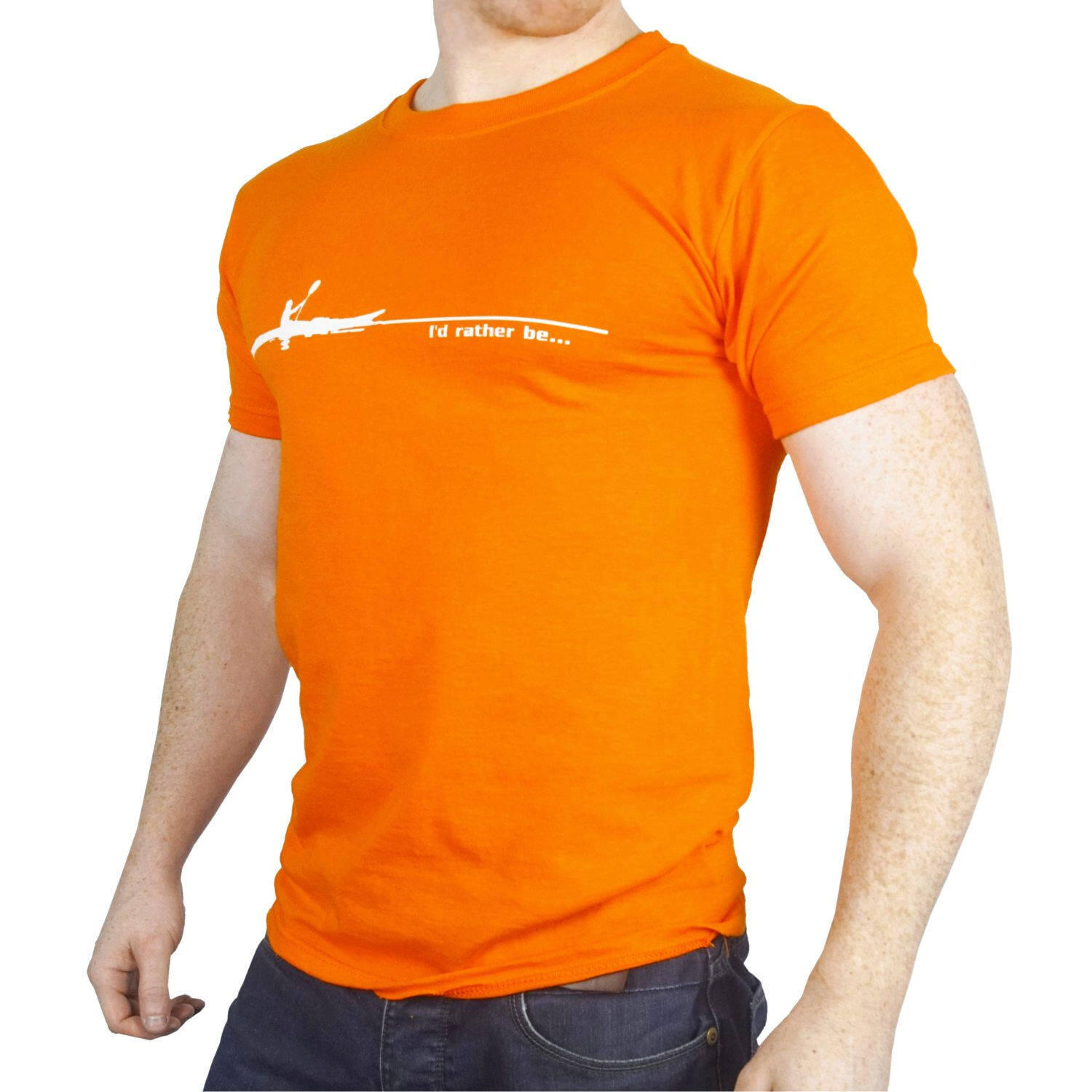 Lomo I'd Rather Be... Kayaking T-Shirt - Orange 1/4