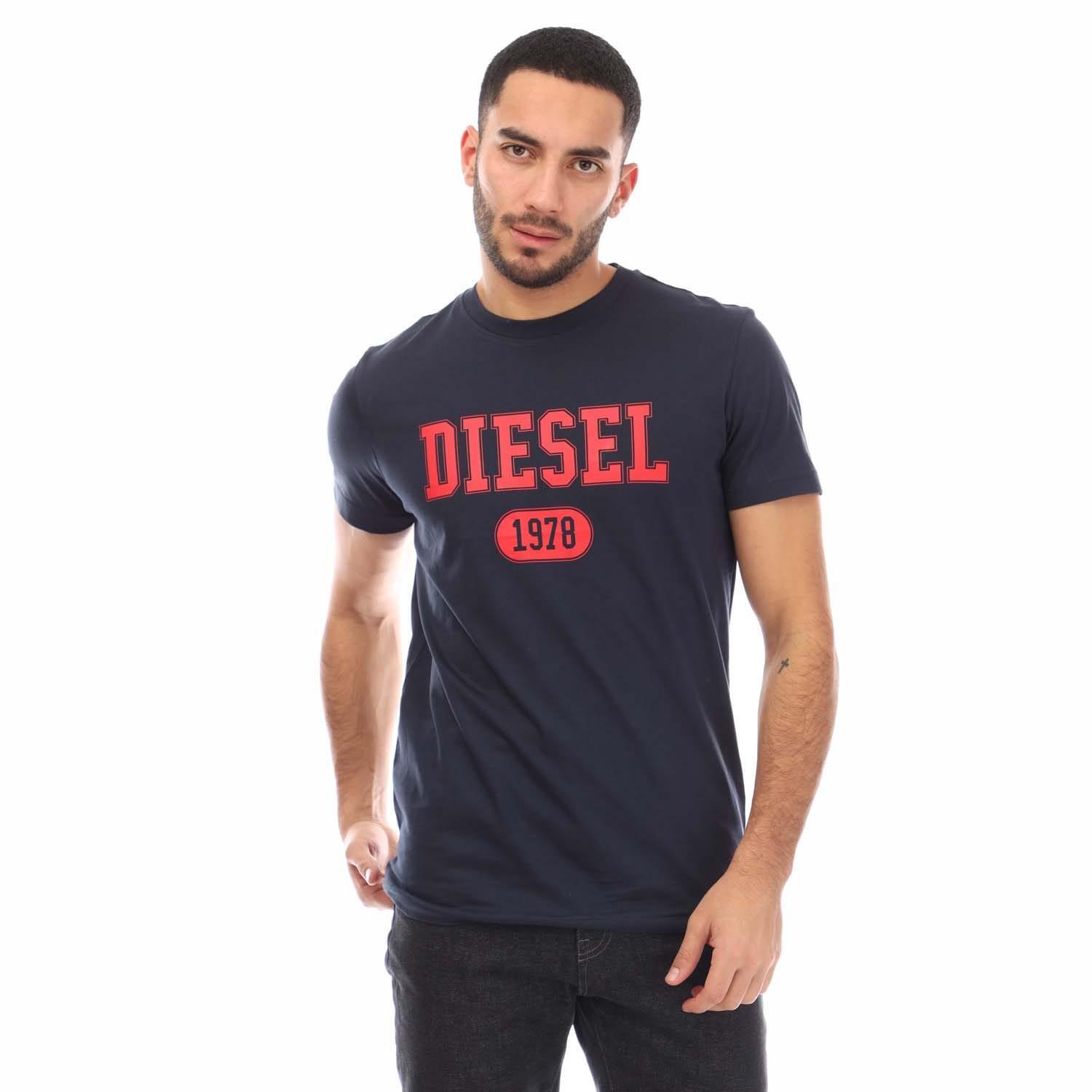 DIESEL Mens TDiegor 1A TShirt (Navy)