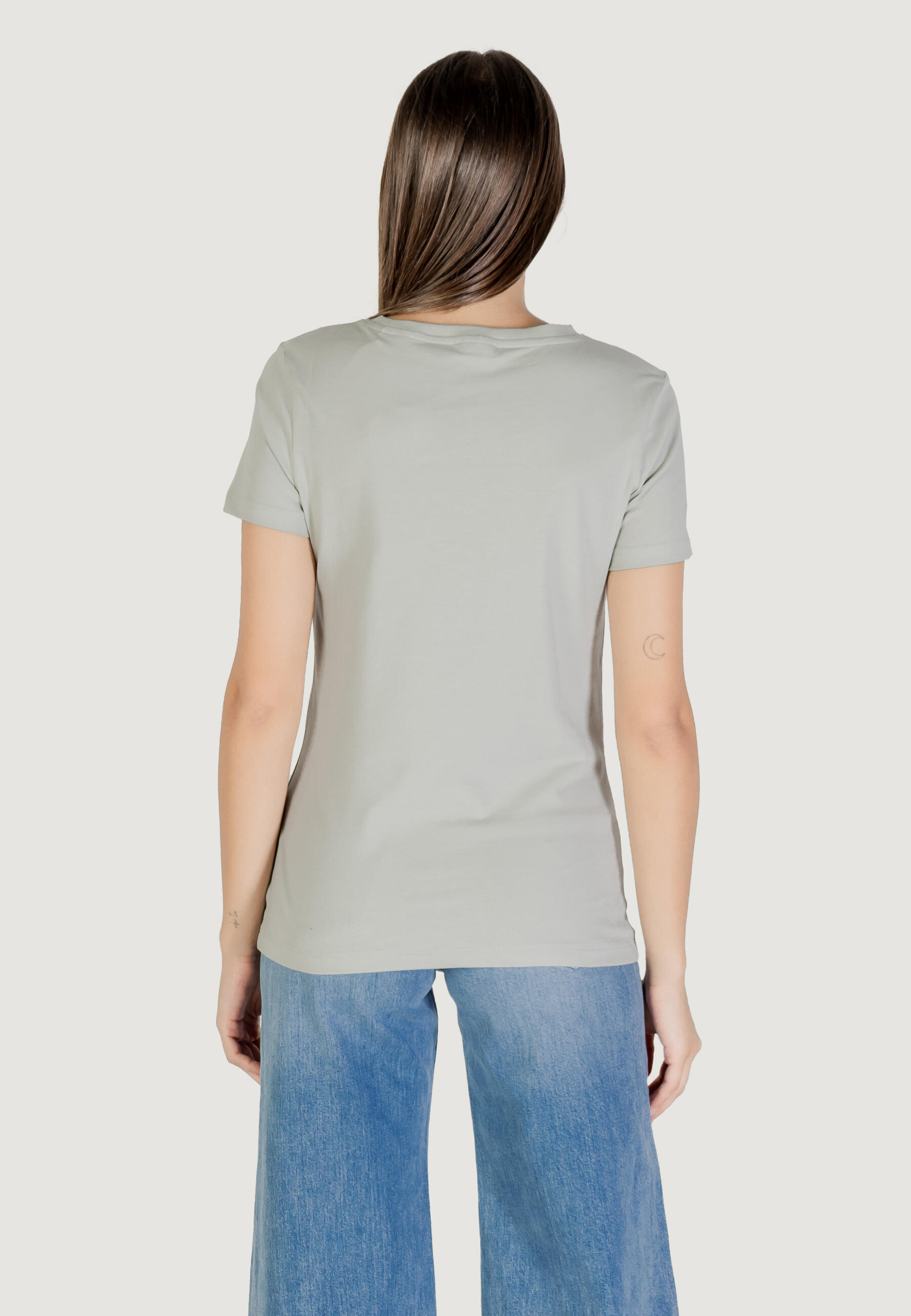 t-shirt crop top BRIANA SS T-SHIRT FEMME Gris sauge 5/5