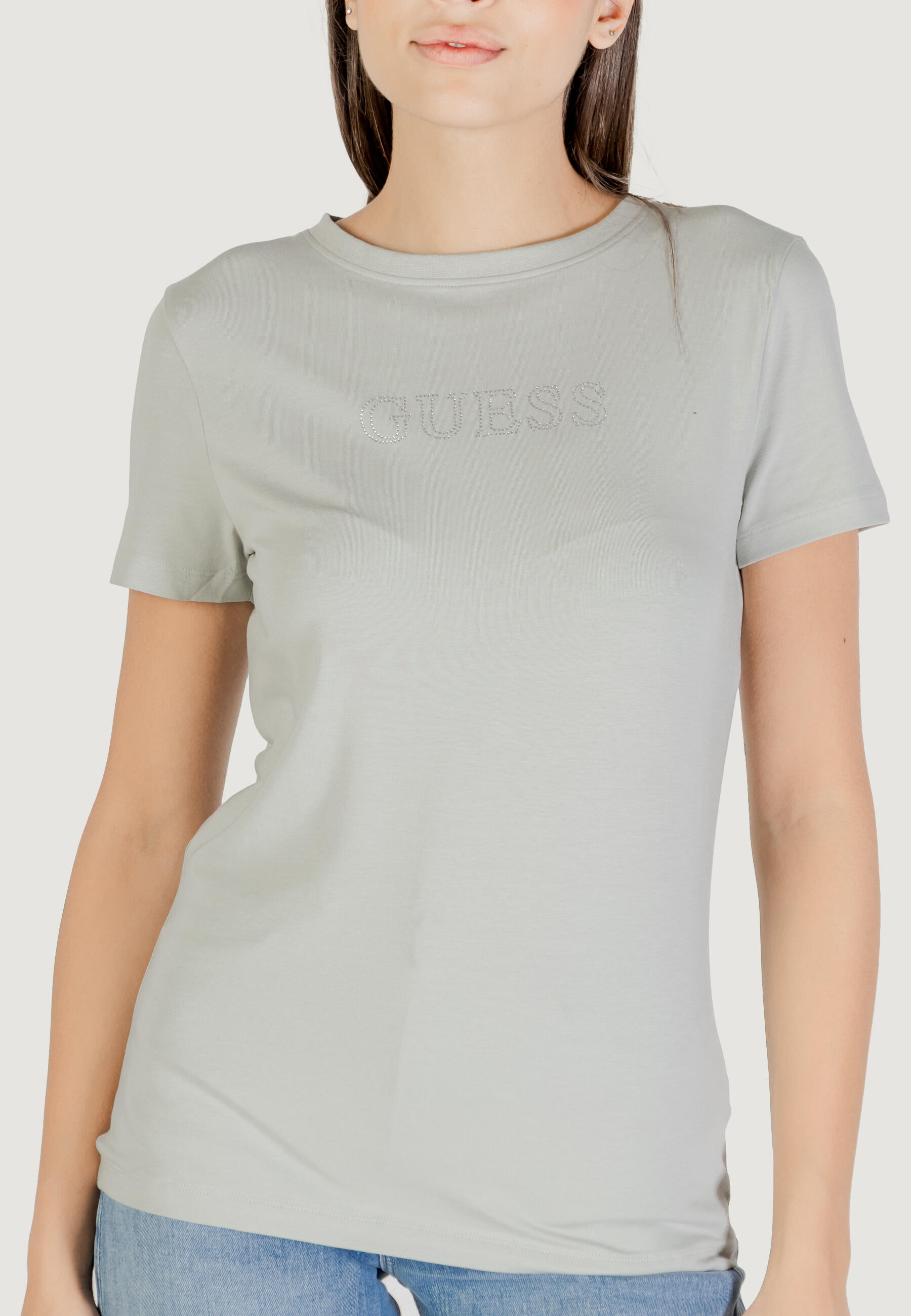 t-shirt crop top BRIANA SS T-SHIRT FEMME Gris sauge 2/5