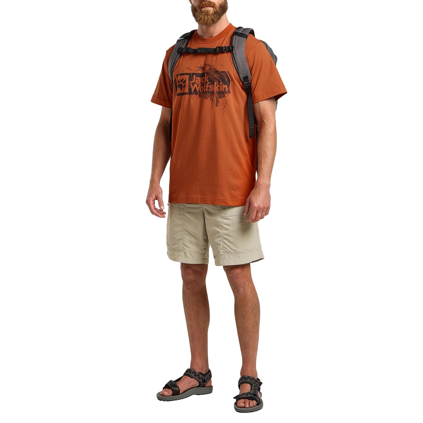 JACK WOLFSKIN Koszulka męska Brand T M burnt orange-M 4/7