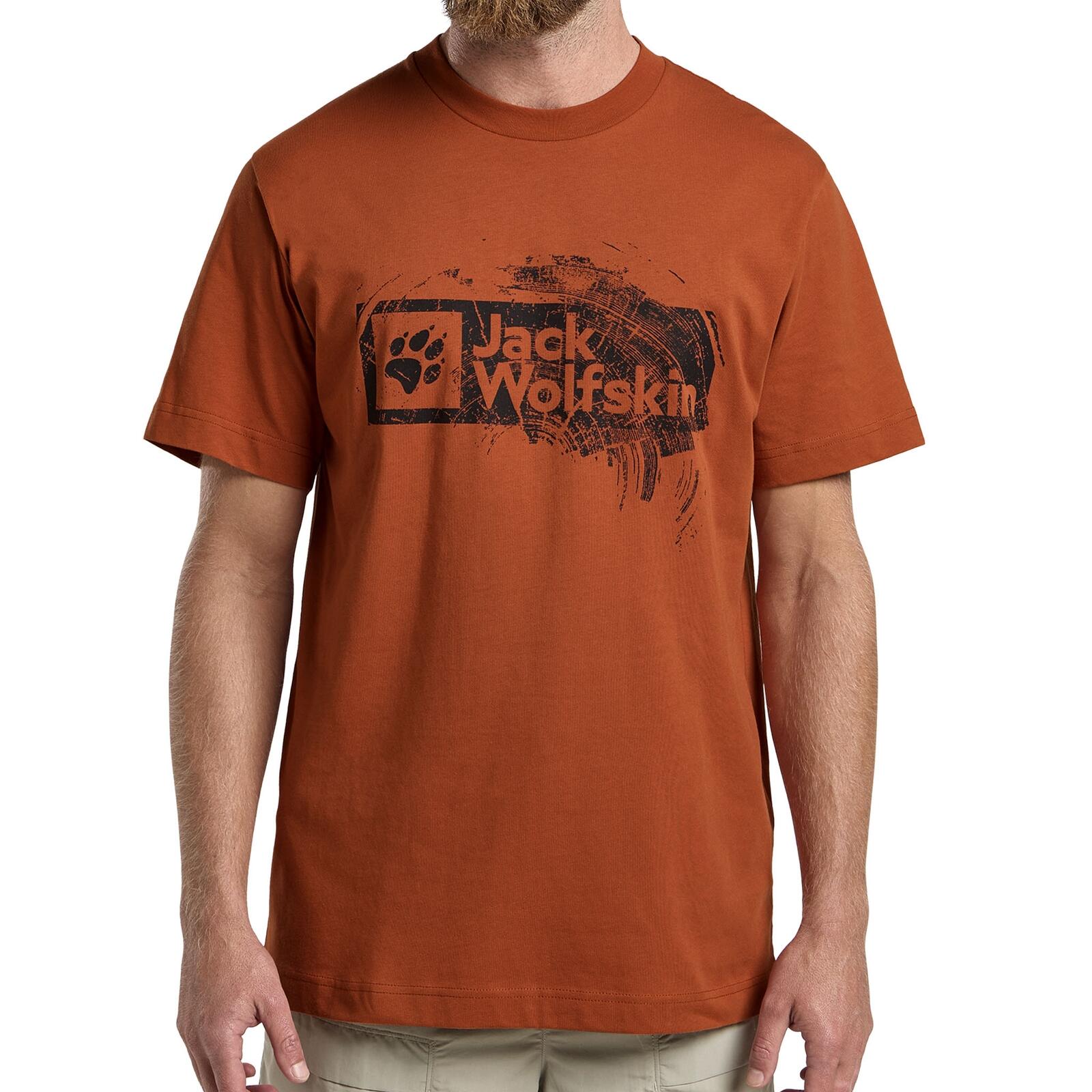 JACK WOLFSKIN Koszulka męska Brand T M burnt orange-M 2/7