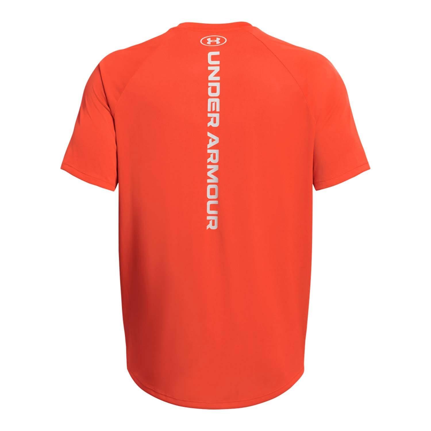 Mens Tech Reflective ShortSleeved TShirt (Orange) 2/4