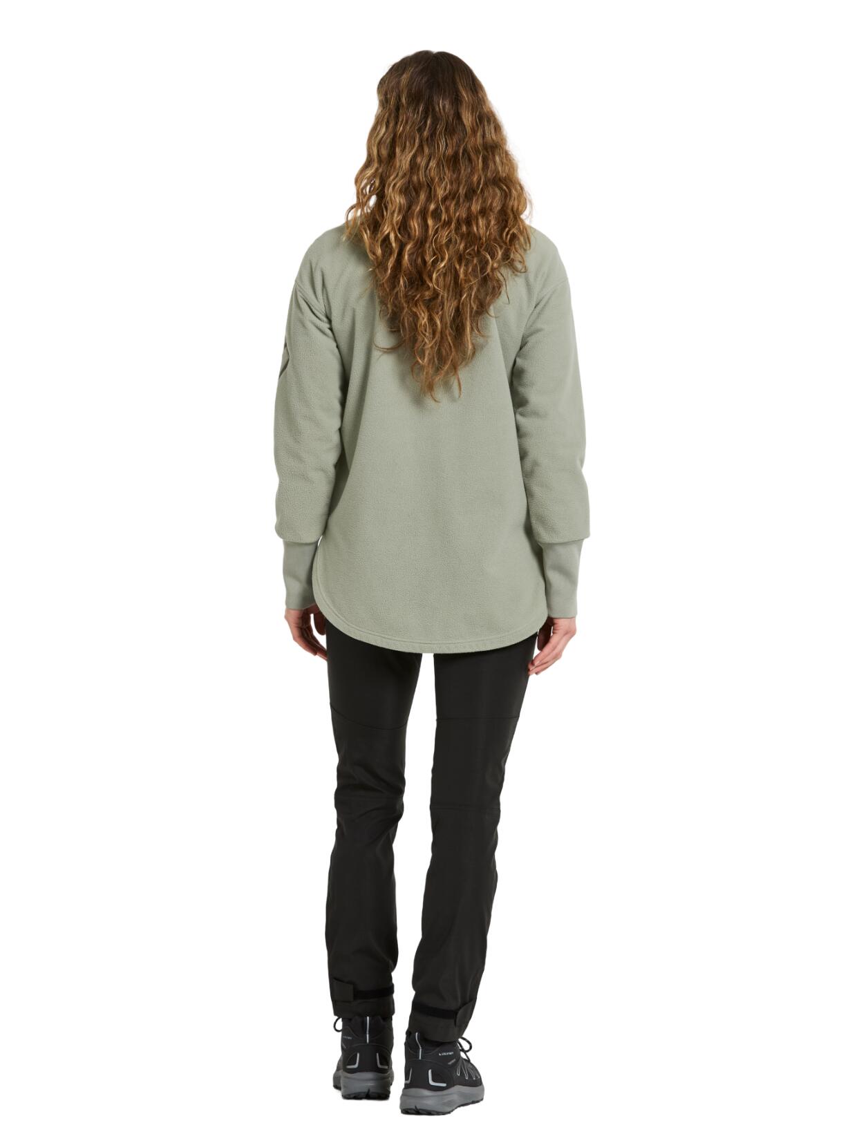 Ronja Fleecevest Dames Lange rits fleece Wilted leaf 6/6