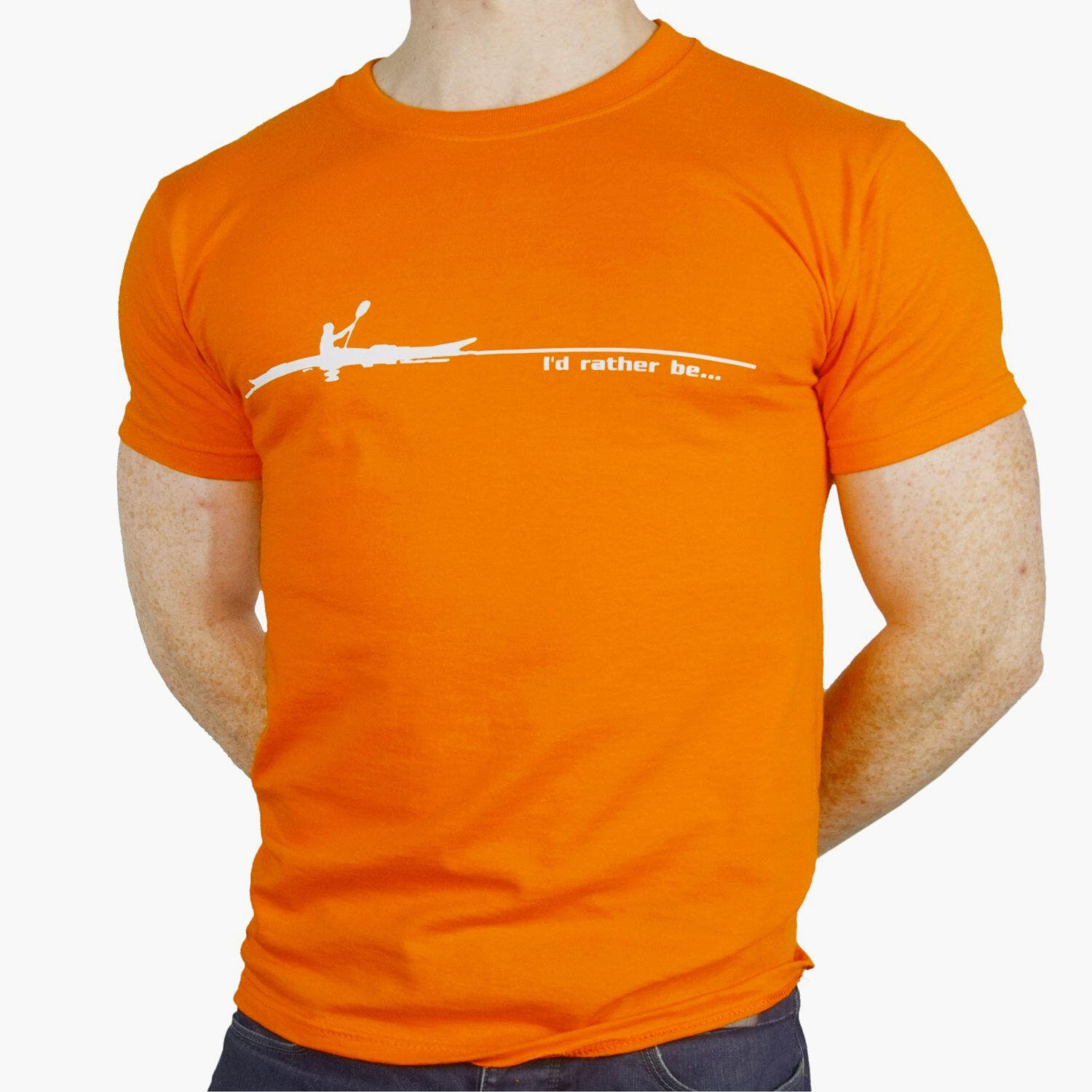 Lomo I'd Rather Be... Kayaking T-Shirt - Orange 3/4