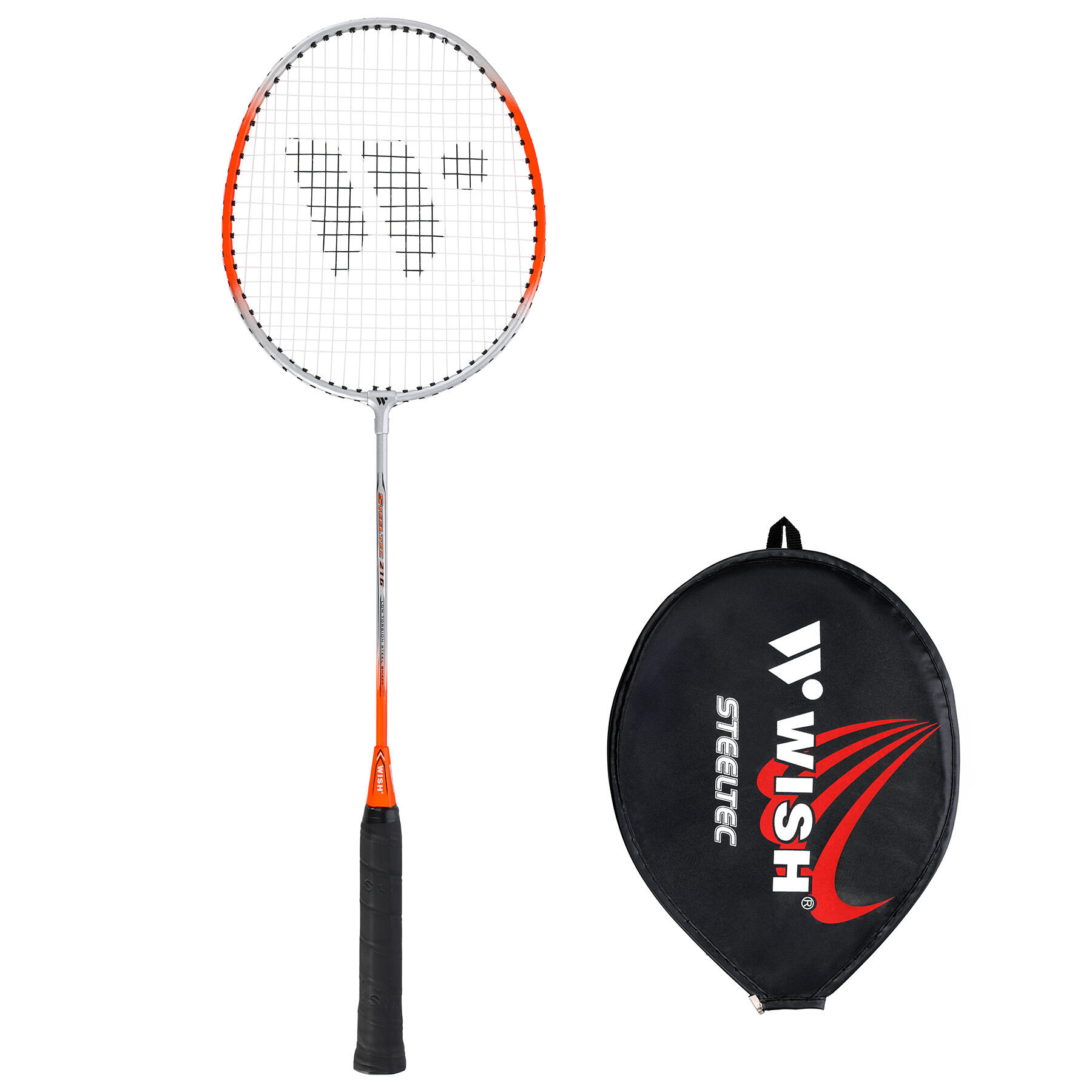 WISH STEELTEC 216 ORANJE BADMINTONRACKET WISH