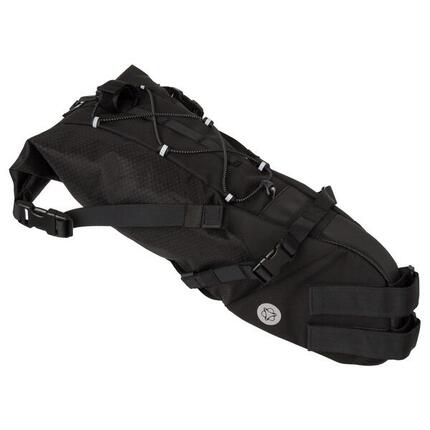 Satteltasche Venture wasserdicht mit Rolltop und 3M-Reflektoren Schwarz