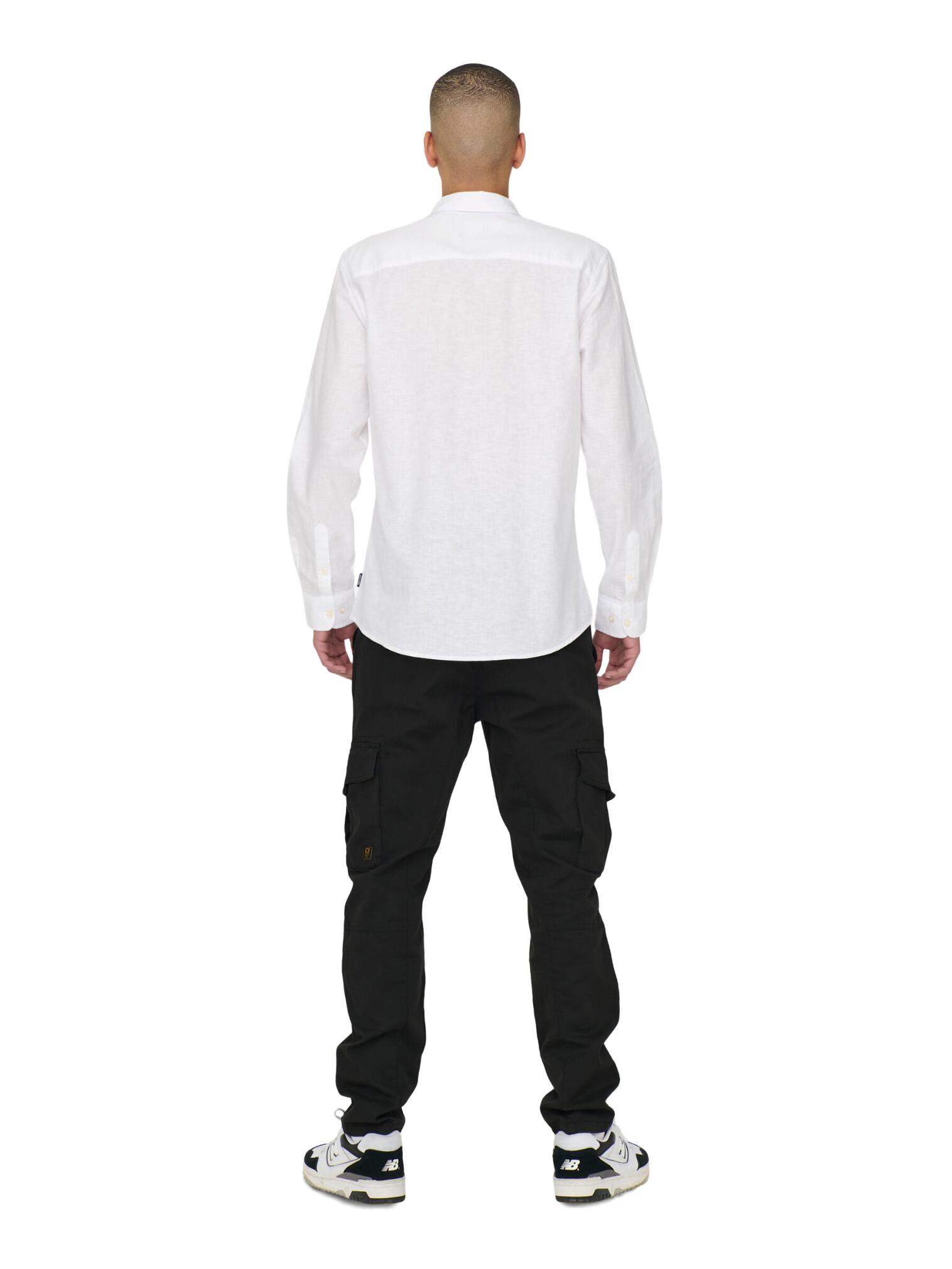 Camisa Only & sons modelo 22012321-WHITE para homem 4/5
