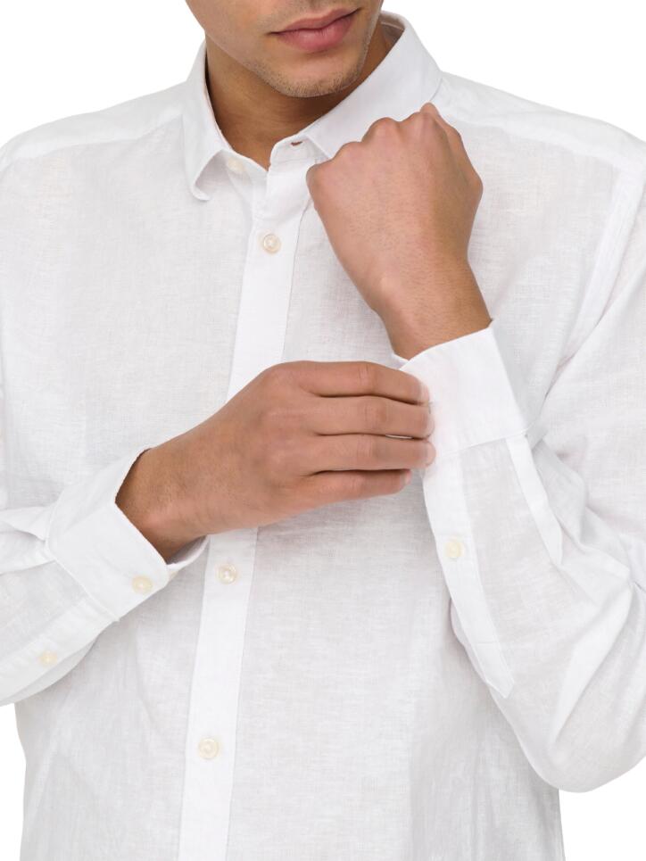 Camisa Only & sons modelo 22012321-WHITE para homem 5/5