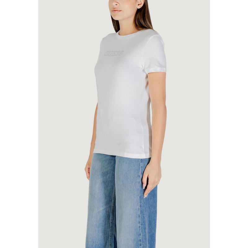 T-shirt Femme Blanc Taille M - Coton Et élasthanne - Occasion Très Bon état