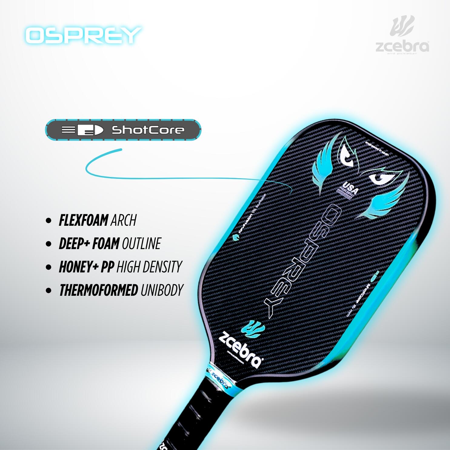 Zcebra Osprey 16mm ShotCore e superficie Kevfusion 2/7