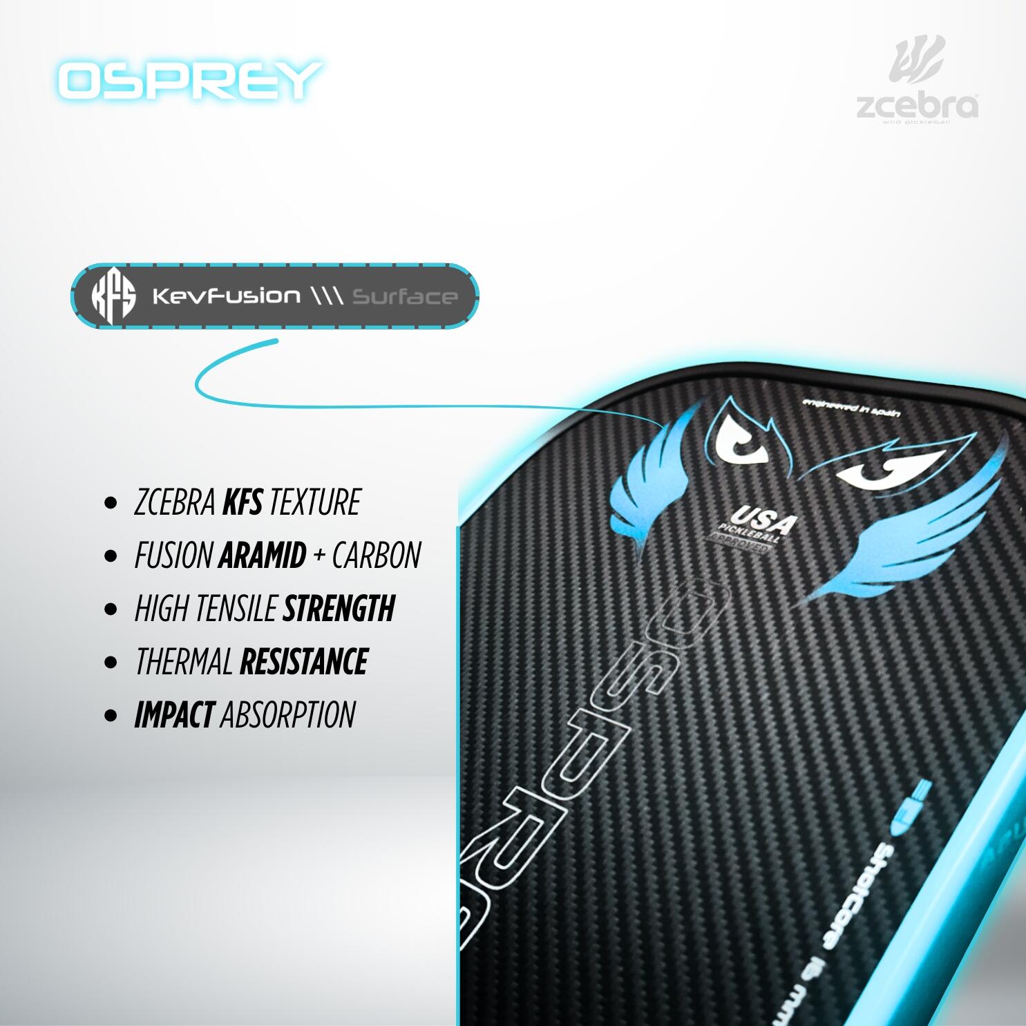 Zcebra Osprey 16mm ShotCore e superficie Kevfusion 3/7