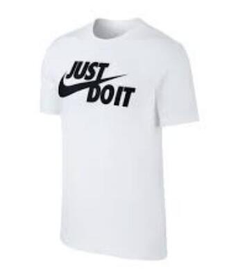 Nike t-shirt heren kortarm, katoen, regular fit, wit, logo