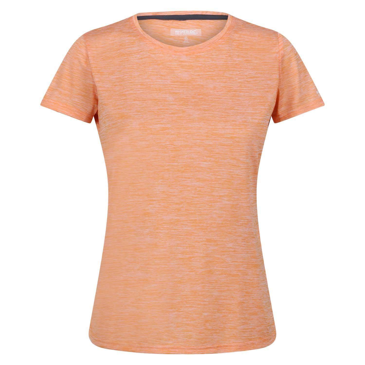 REGATTA Womens/Ladies Fingal Edition Jersey Moisture Wicking TShirt (Orange)