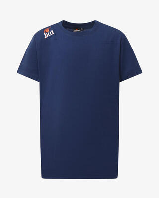 t-shirt navy da ragazzo e ragazza in cotone da educazione fisica
