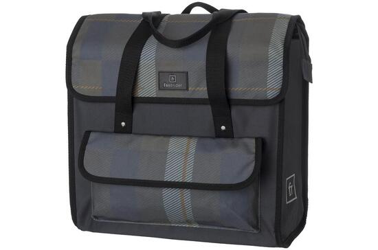 Torba rowerowa shopper Lasse Luxe 23l wodoszczelna antracytowa do e-bike