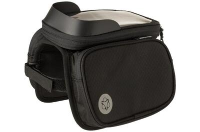 Wasserabweisende Doppel-Rahmentasche Performance Black