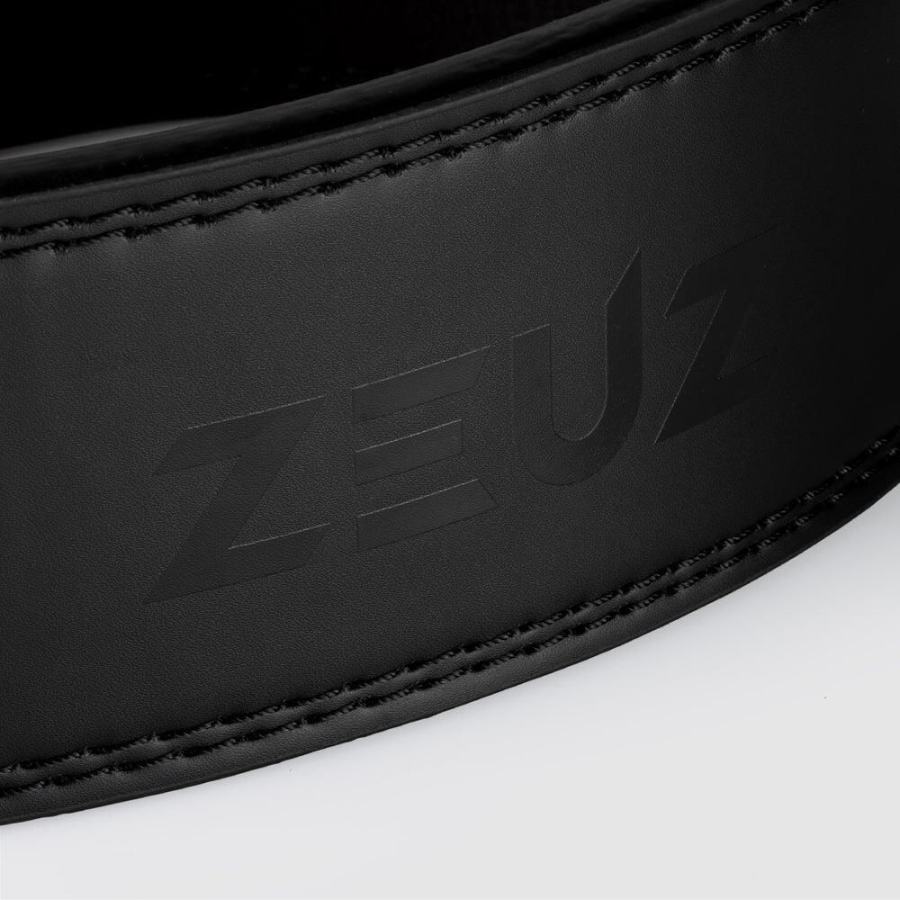 Ceinture de force athlétique en cuir ZEUZ – Noire – Taille XS 3/7