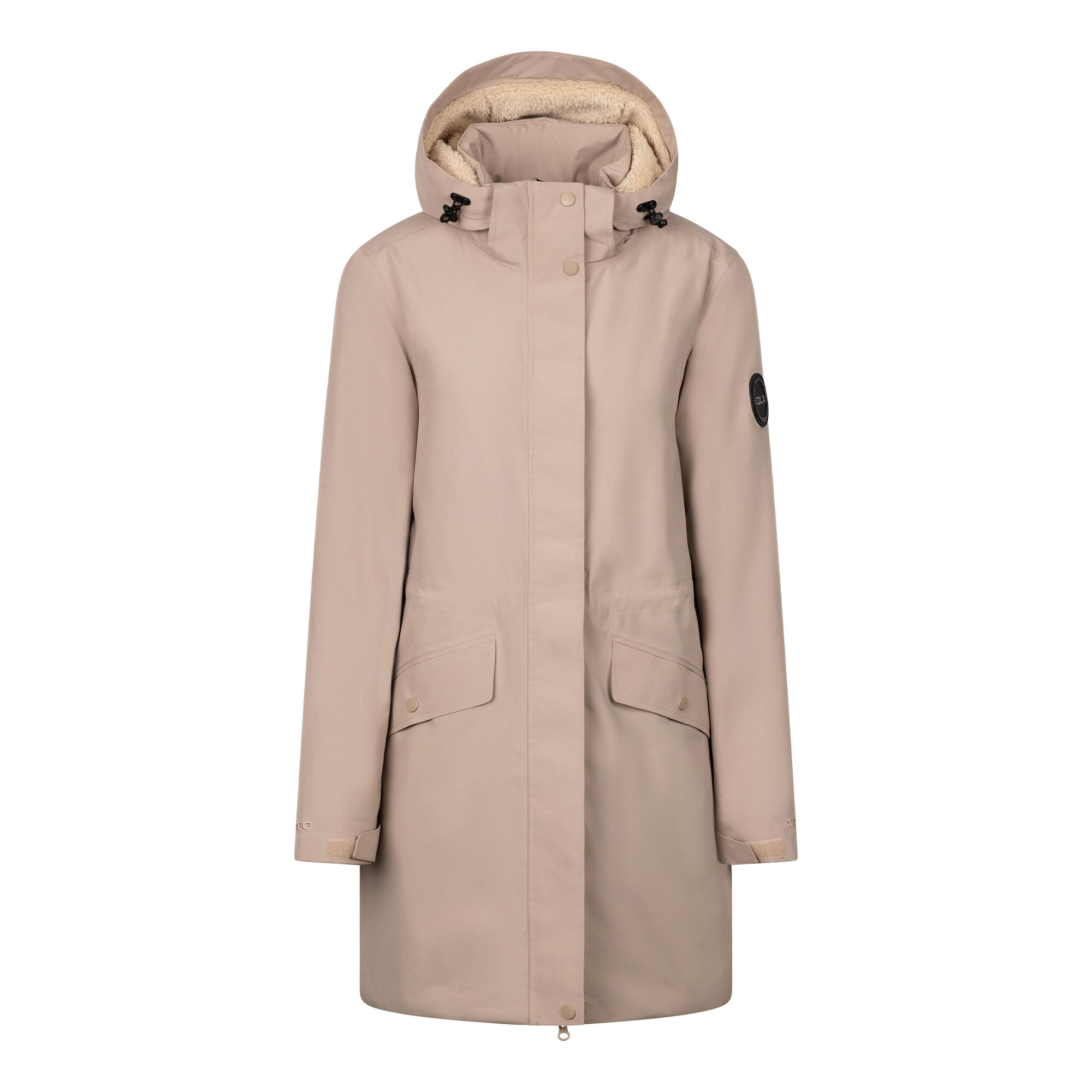 TRESPASS Dames Deborah DLX Waterdichte Jas (Zand)