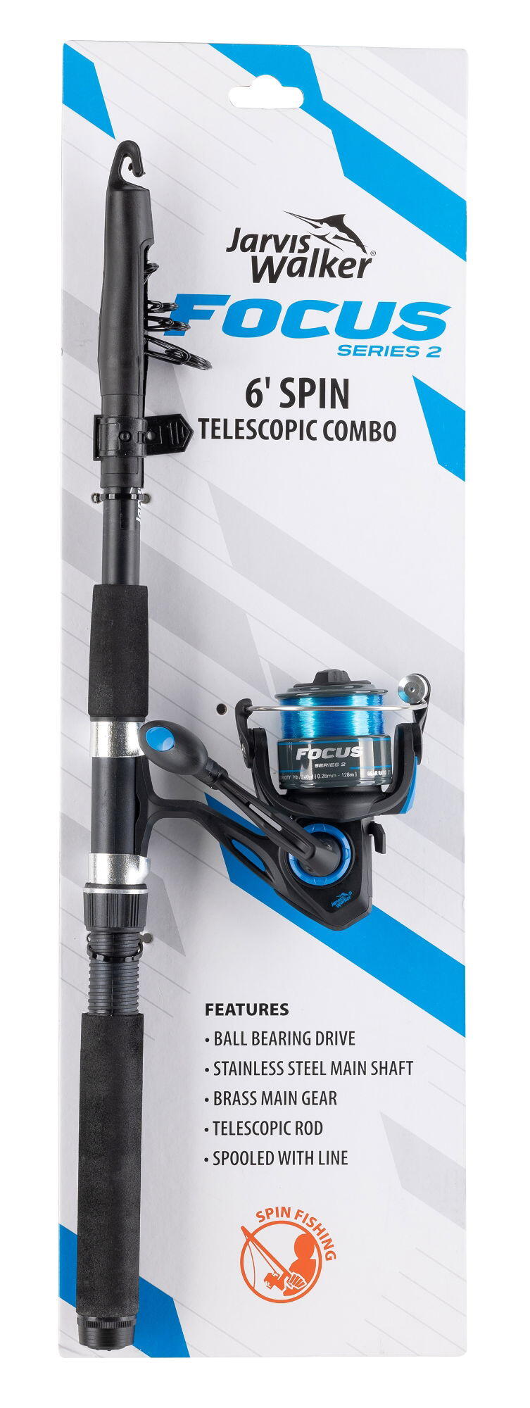 JARVIS WALKER Jarvis Walker Focus Tele-Spin Combos Spinning Fishing Rod