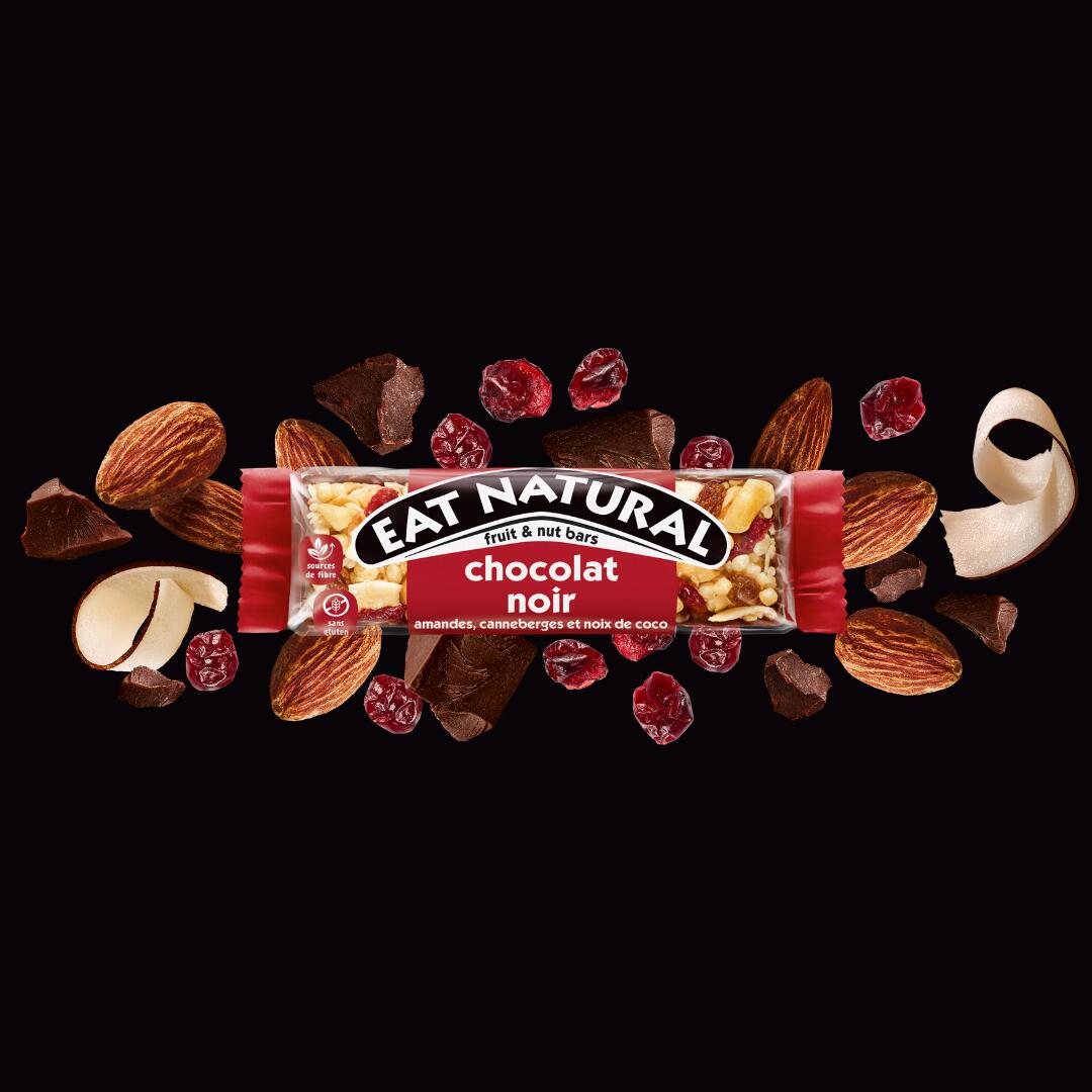EAT NATURAL - Barre céréales - Chocolat noir - Amandes, cranberries, 12 barres 4/7