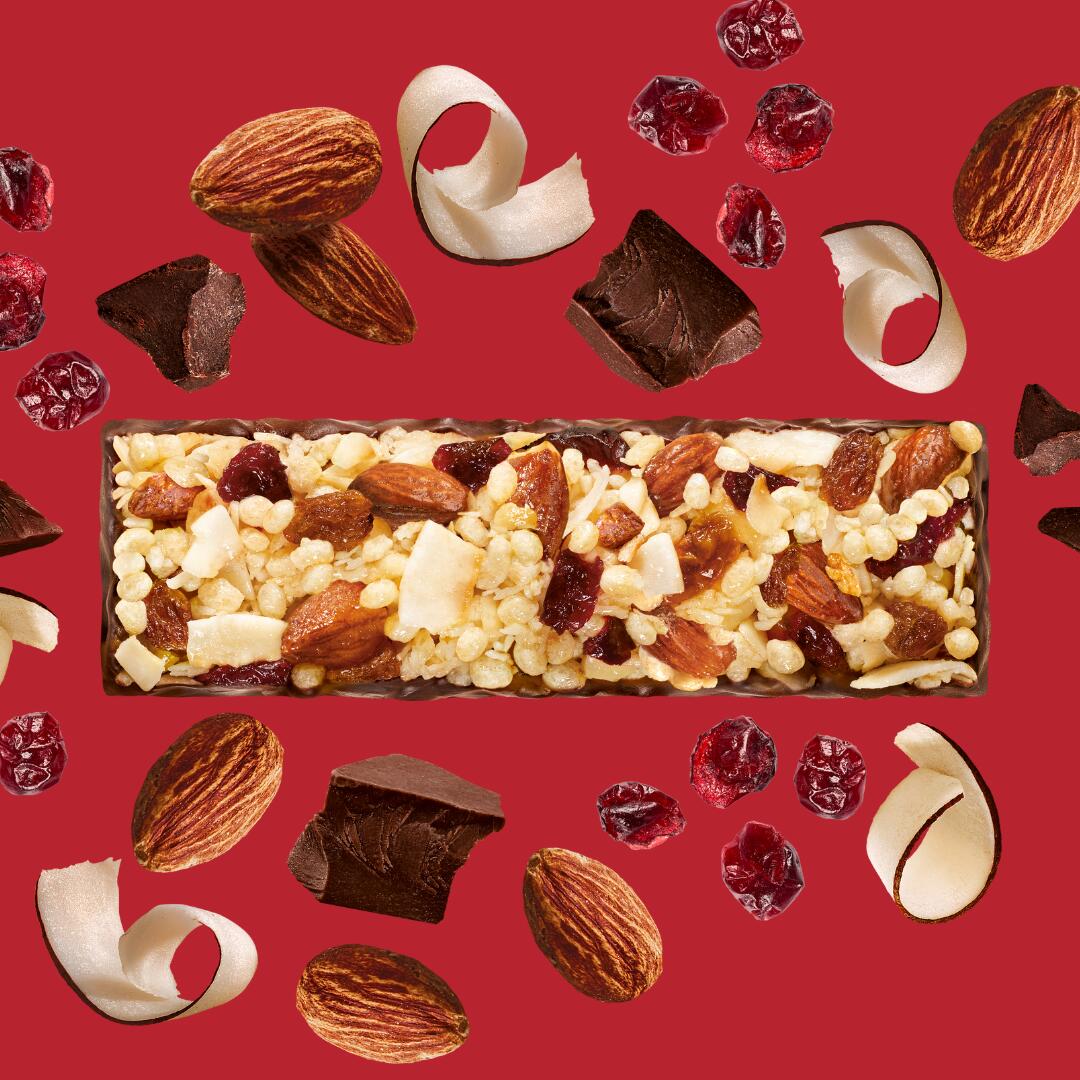 EAT NATURAL - Barre céréales - Chocolat noir - Amandes, cranberries, 12 barres 6/7