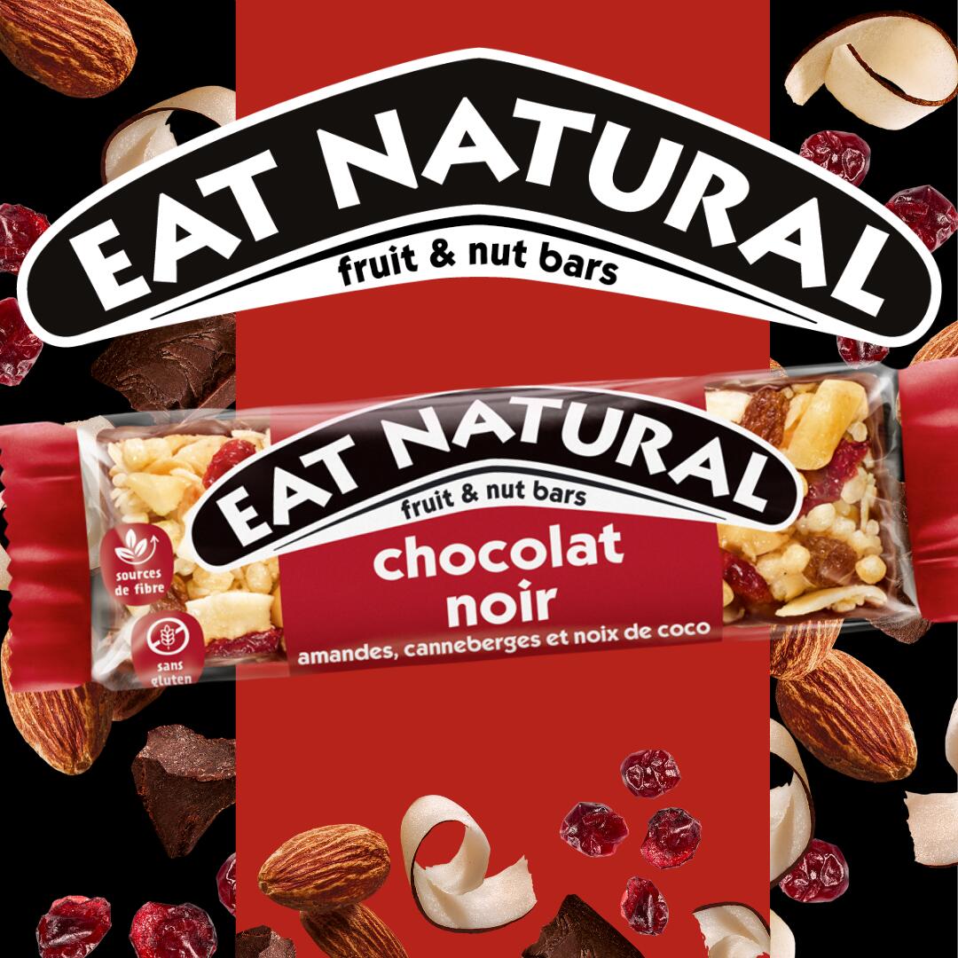 EAT NATURAL - Barre céréales - Chocolat noir - Amandes, cranberries, 12 barres 3/7