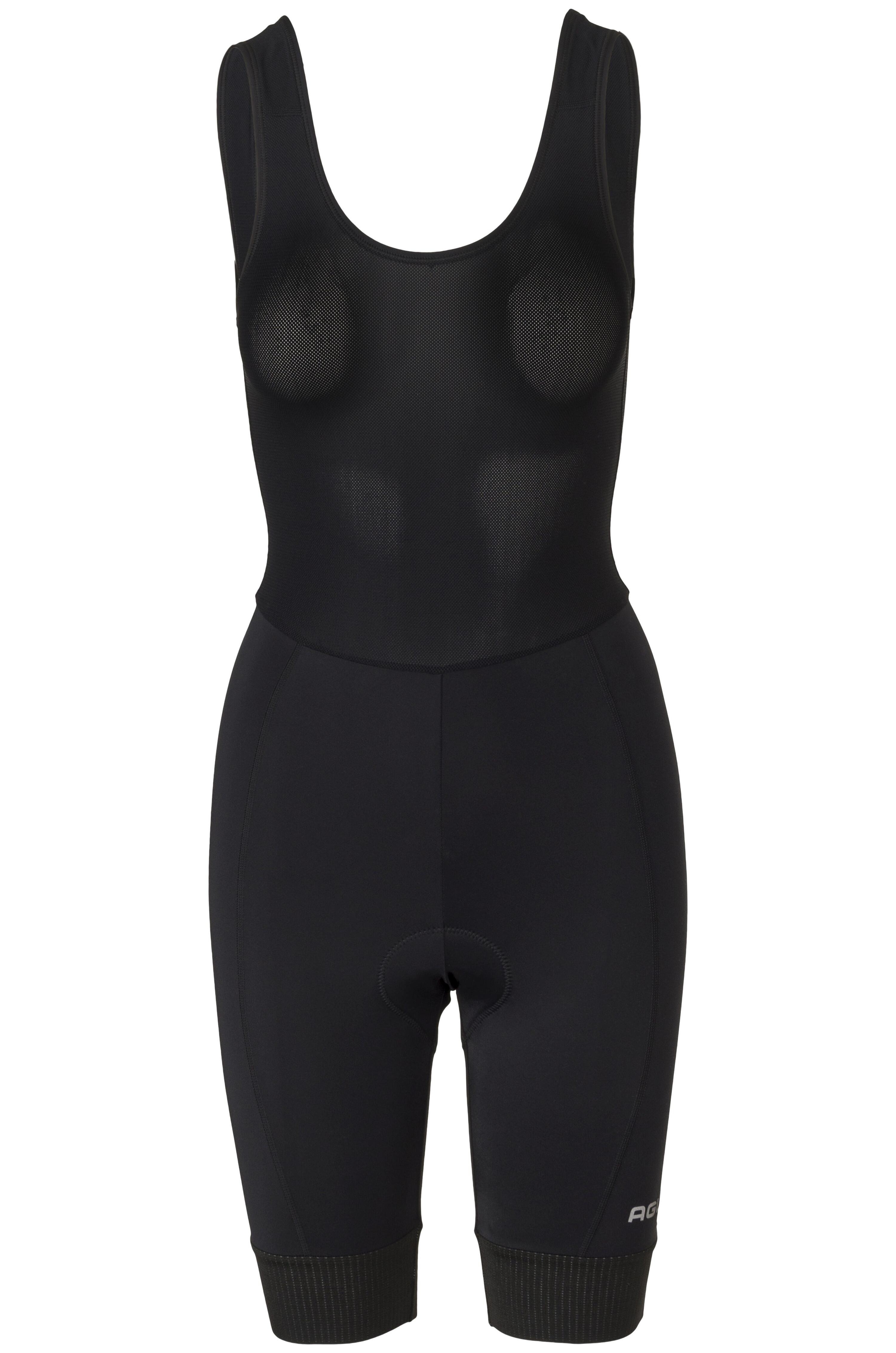 Essential Bibshort Radhose Damen Schwarz S AGU Decathlon