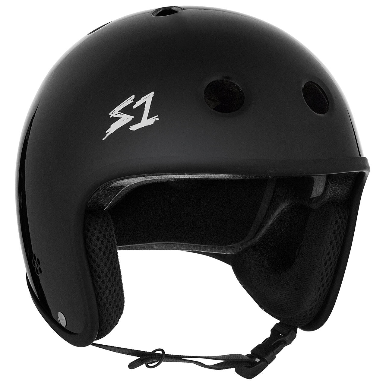 S1 RETRO LIFER Helmet - Multi-Impact & High-Impact Certified - Black Gloss 1/3