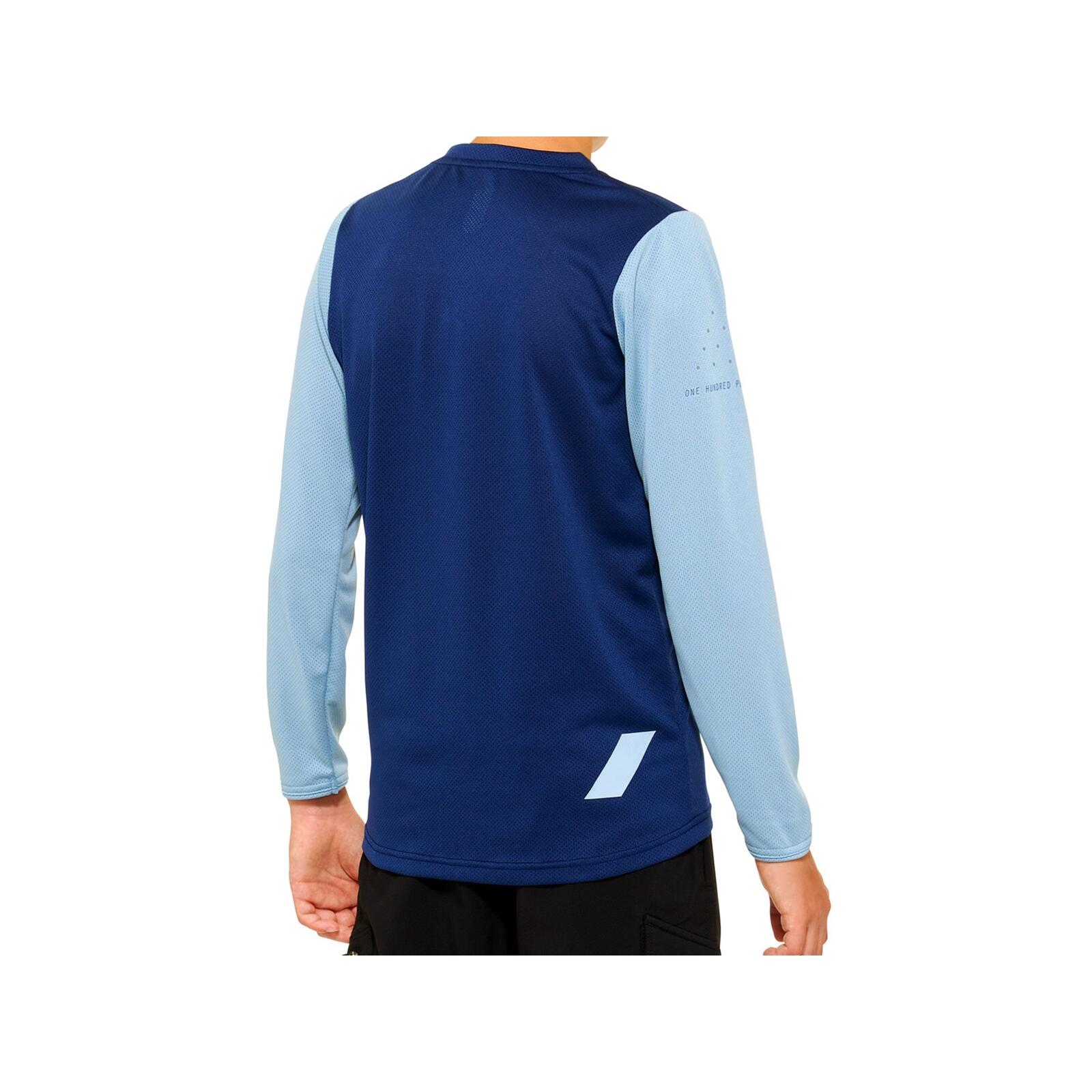 100% Ridecamp Youth Long Sleeve Jersey  Navy/Slate L 2/2