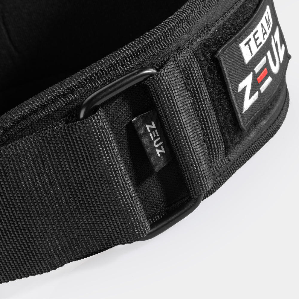 ZEUZ Gewichthefriem – Olympic Lifting belt - Gewichtheffen – Zwart - Maat XS 3/4