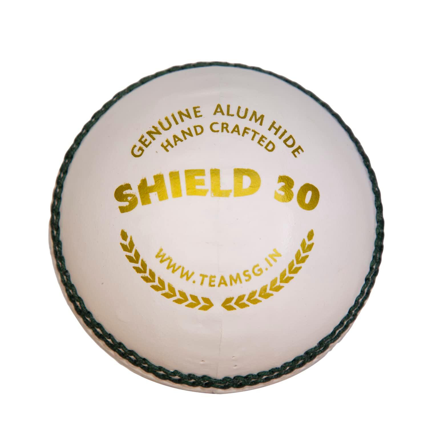 SG SG Shield 30 Cricketball Weiß, Leder, 1 Stück