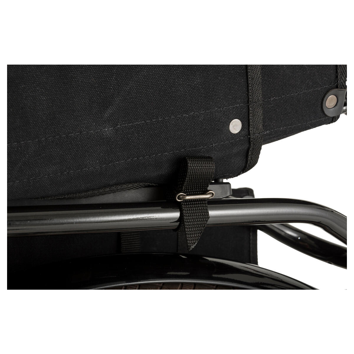 Canvas 47L Doppelte Fahrradtasche Basics Schwarz 6/7