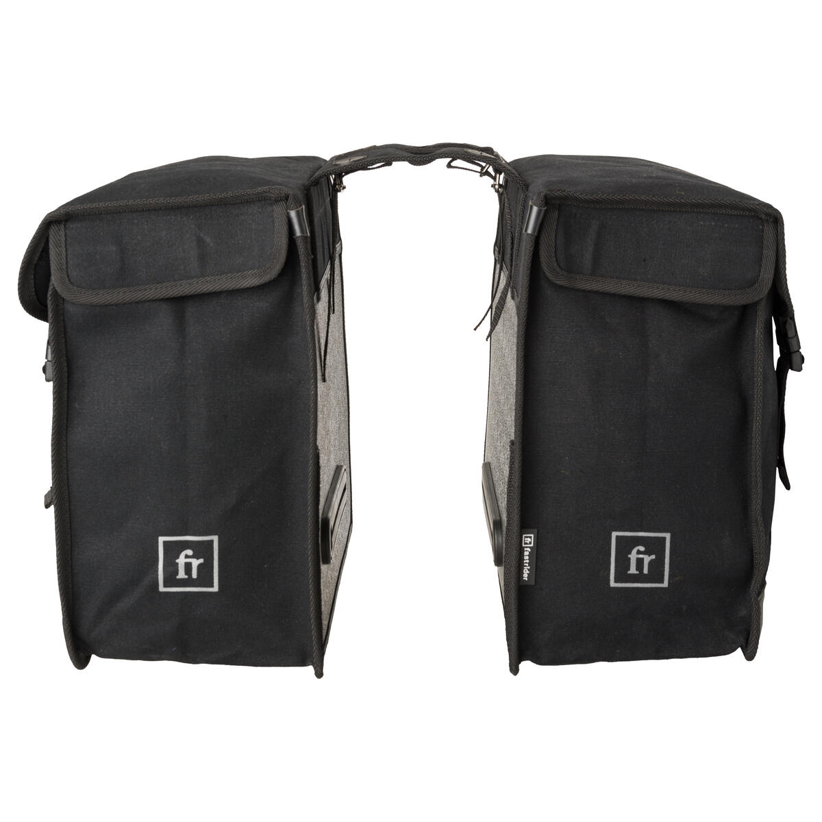 Canvas 47L Doppelte Fahrradtasche Basics Schwarz 2/7