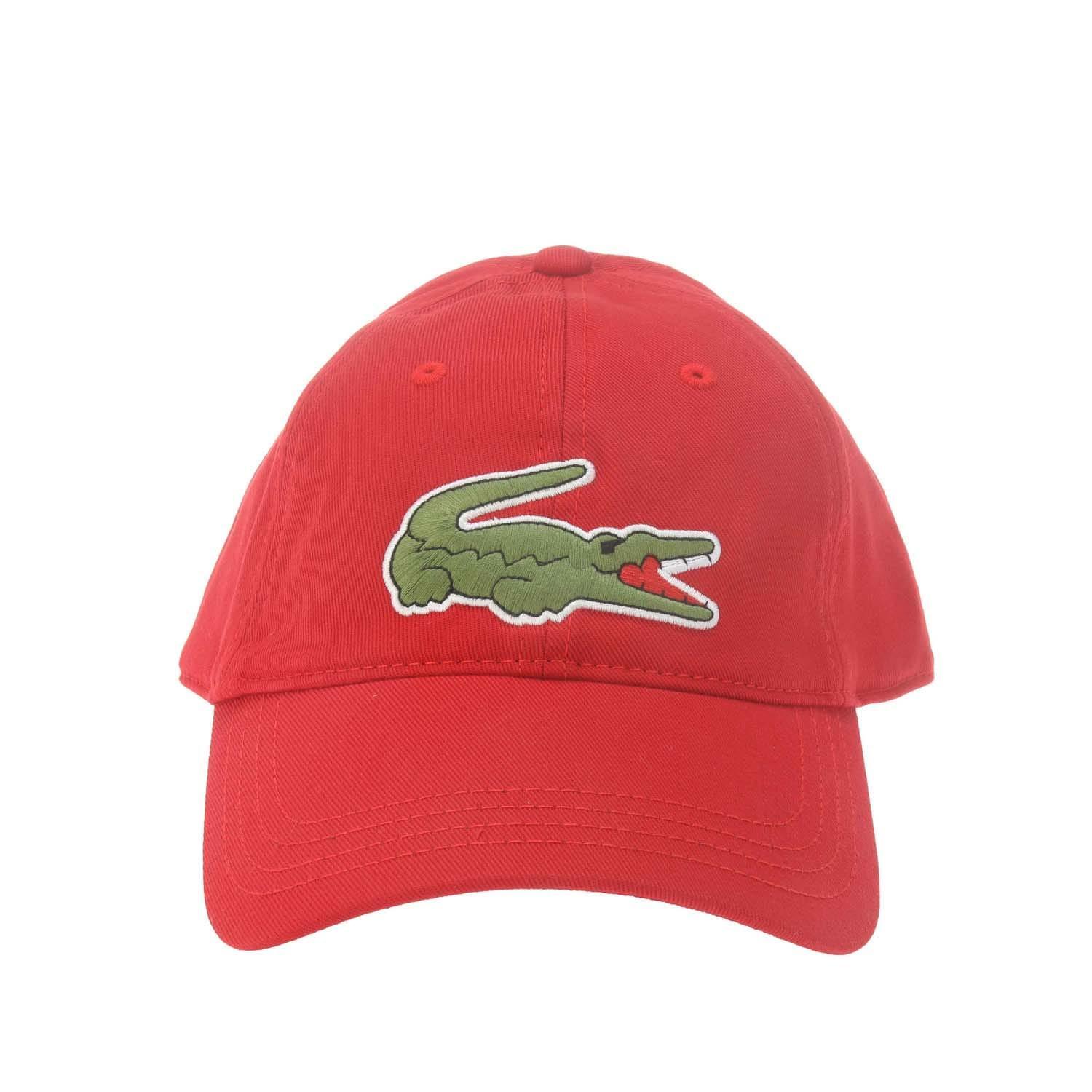 Unisex Adult Adjustable Cotton Twill Baseball Cap (Red) 1/4