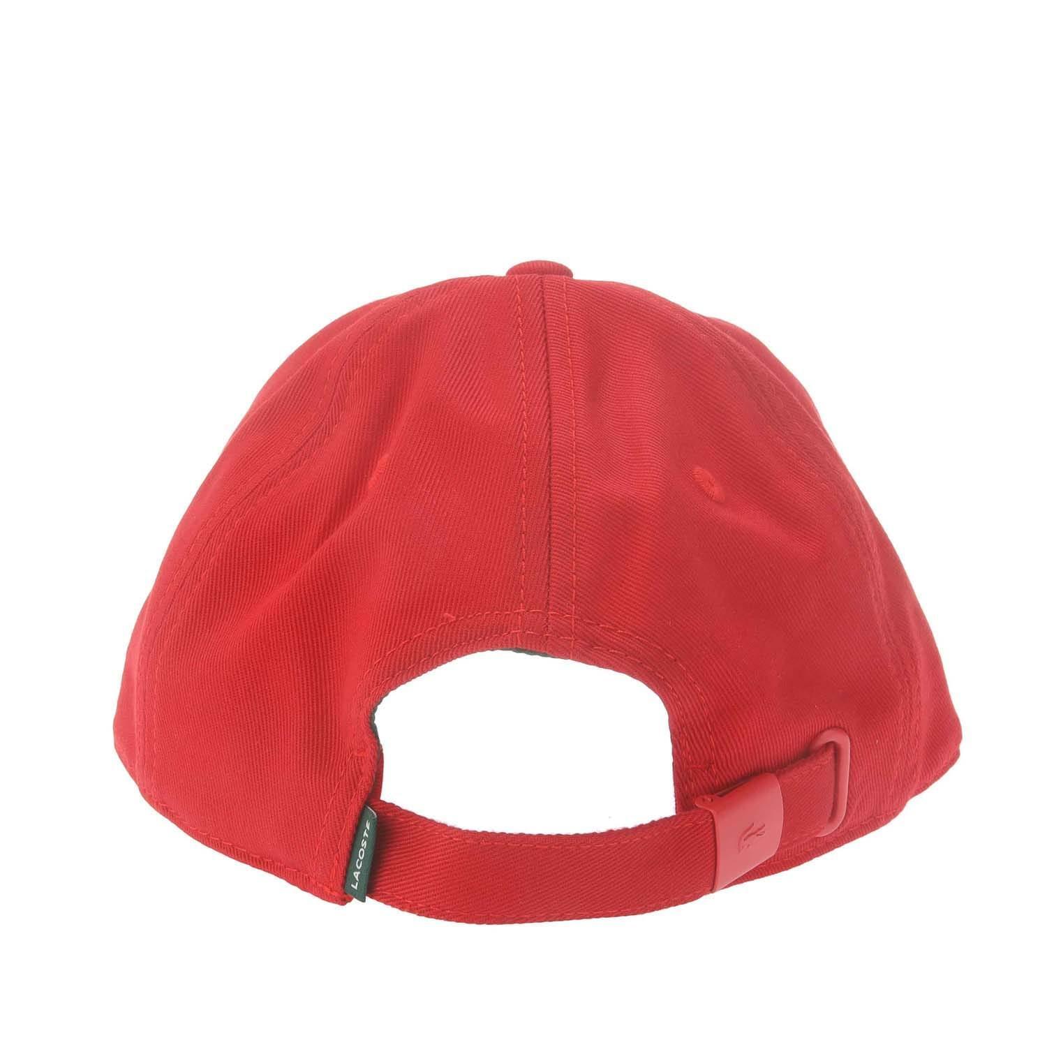 Unisex Adult Adjustable Cotton Twill Baseball Cap (Red) 3/4