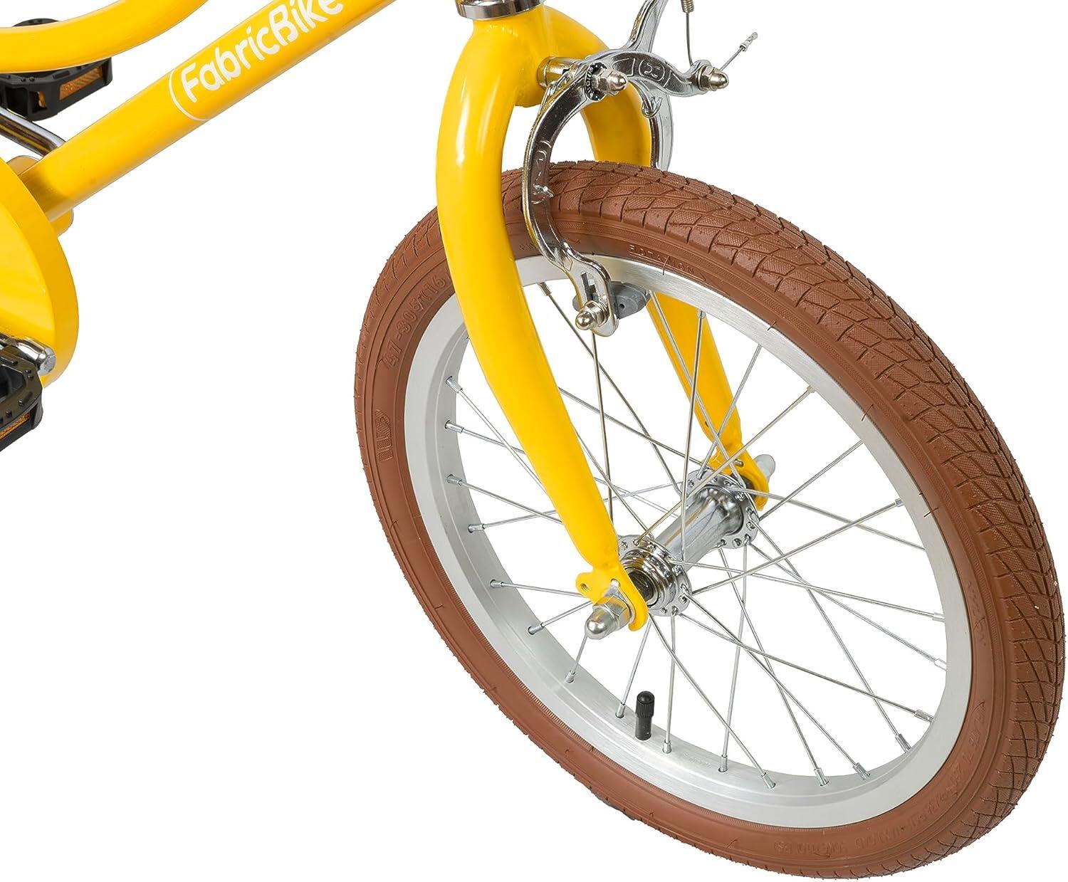 FABRICBIKE Kids Classic - Vélo à pédales 16" pour enfants, 3-7 ans. Honey 5/6