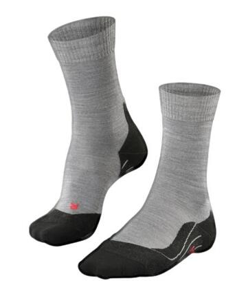 Chaussettes en laine pour hommes gris clair