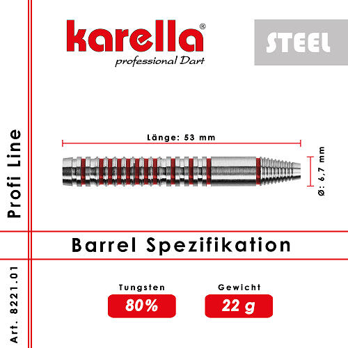 Steelbarrel Karella Profi Line 80% Tungsten PL-01 22 g. 2/2
