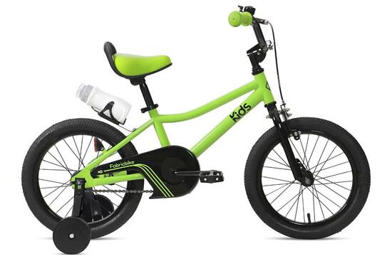 FABRICBIKE Kids 16": Kinderfahrrad mit Pedalen, 3–7 Jahre, Green