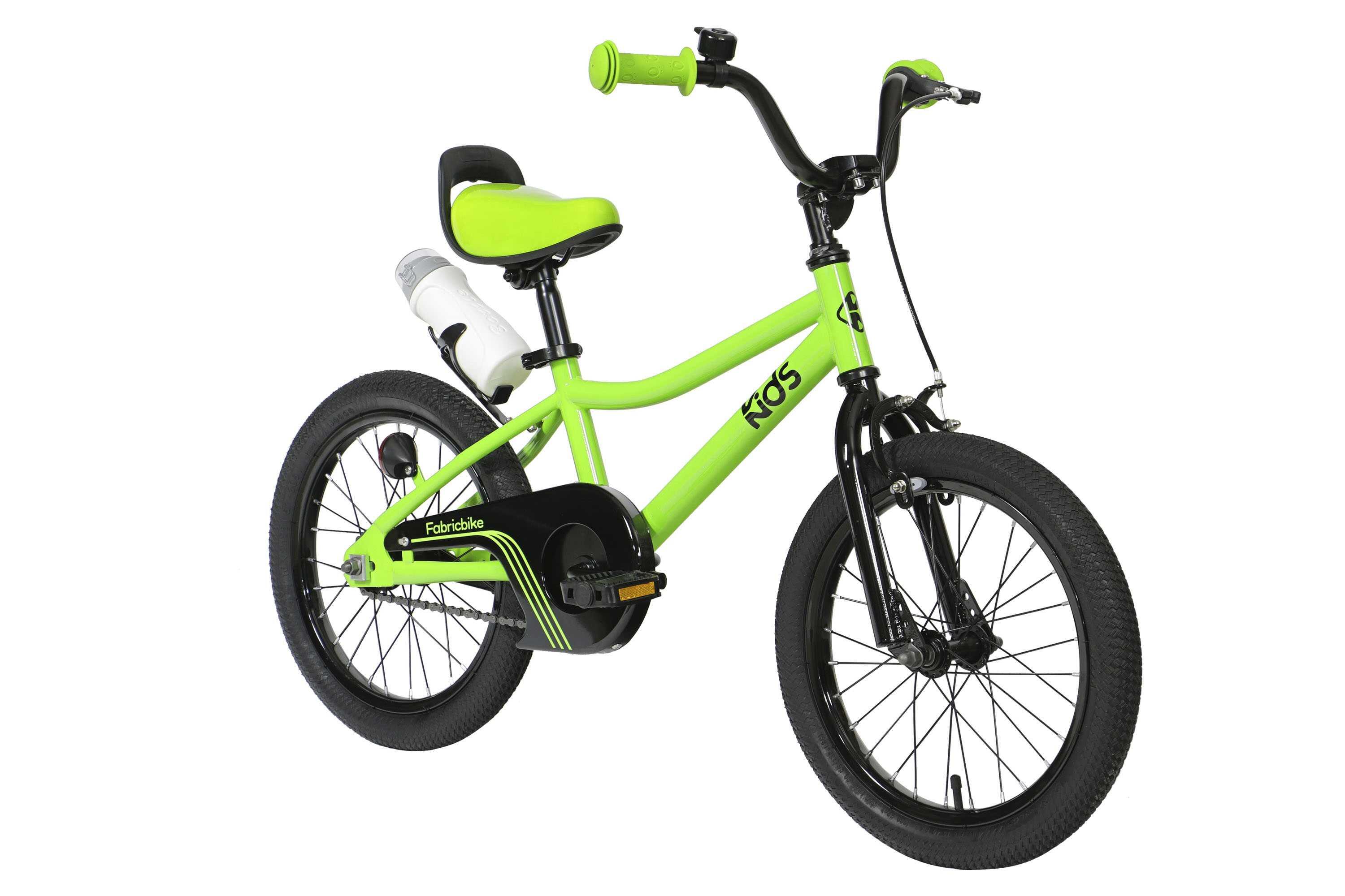 FABRICBIKE Kids - Vélo à pédales 16" pour enfants, 3-7 ans. Green 2/6