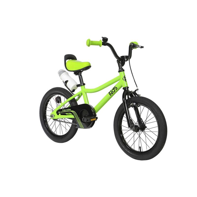 FABRICBIKE Kids 16'' – bicicletă cu pedale pentru copii 3-7 ani, Green